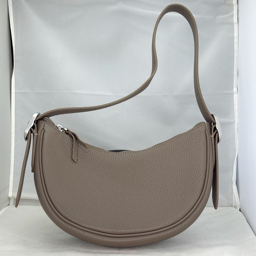 Quince Italian Leather Mini Crescent Shoulder Bag